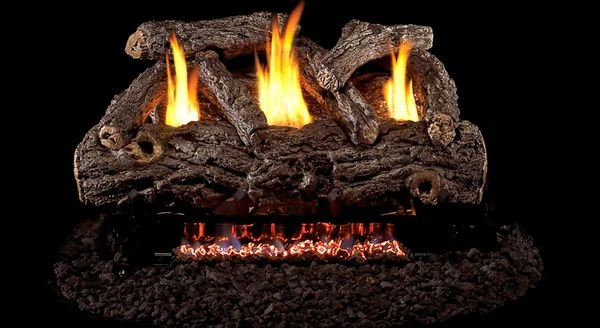 Real Fyre 20' Golden Oak Designer Ventless Natural Gas Logs Set With Safety Pilot Kit
