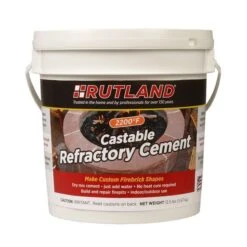 Rutland Castable Refractory Fireplace Cement - 12.5 Pound Tub