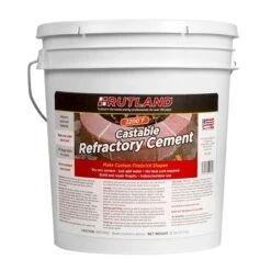 Castable Refractory Cement For Fireplaces By Rutland(25 Pound Tub)