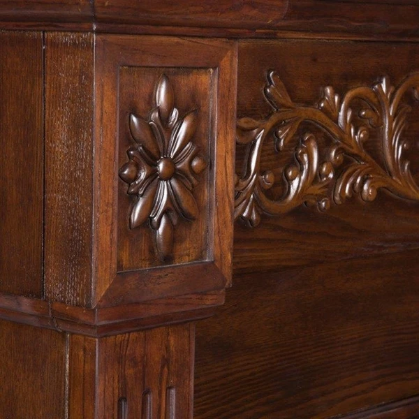 SEI 44 Inch Calvert Electric Fireplace With Decorative Carved Mantel - Image 3