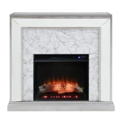 SEI 44 Inch Trandling Electric Fireplace With Faux Marble Surround