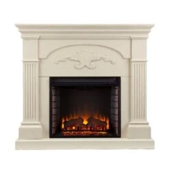 SEI 45 Inch Sicilian Electric Fireplace With Harvest Mantel