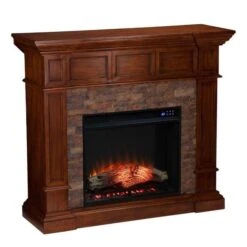 SEI 46 Inch Merrimack Corner Convertible Electric Fireplace