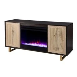 SEI 54 Inch Wilconia Electric Media Fireplace With Carved Details