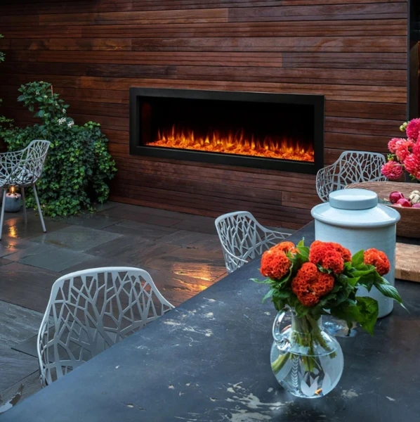 Simplifire 43 Inch Forum Outdoor Linear Electric Fireplace - Image 3