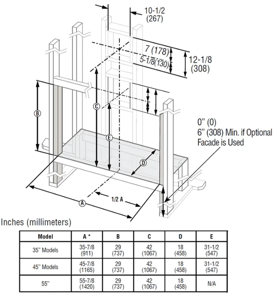 Superior 35' DRL2000 Series Contemporary Direct Vent Linear Fireplace - Image 6