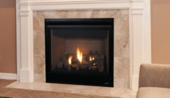 Superior DRT3040 40' Top/Rear Vent Fireplace With Aged Oak Logs - Millivolt