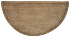 UniFlame Beige Half-Round Wool Hearth Rug